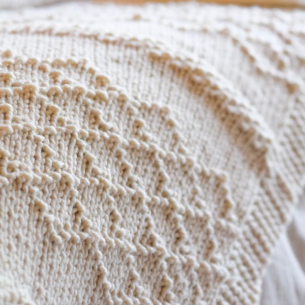 Chunky Knit Blanket Pattern, Quick Throw Knitting Pattern, Snuggly Autumn Lattice Throw, Chunky Knit Blanket, Textured Throw, Fall Afghan