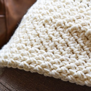 Alpenhaus Easy Crocheted Throw Blanket Pattern, Chunky Crochet Throw Blanket, Ripple Moss Stitch Blanket, Quick Crochet Blanket, Men, women image 3