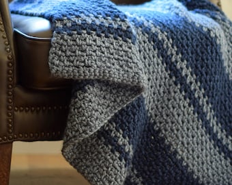 Schema coperta all'uncinetto con punto muschio Grand Tetons, schema coperta all'uncinetto spessa, schema coperta all'uncinetto a righe, schema moderno all'uncinetto afgano