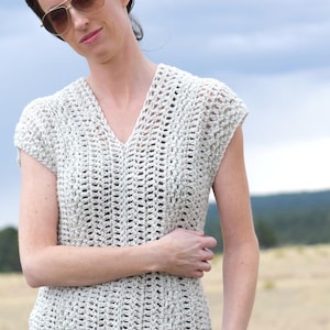 Crochet Shirt Pattern, Crocheted Poncho Pattern, Crocheted Cover Up, Easy Crochet Top Pattern, Crocheted Sweater, Beginner Crochet Pattern
