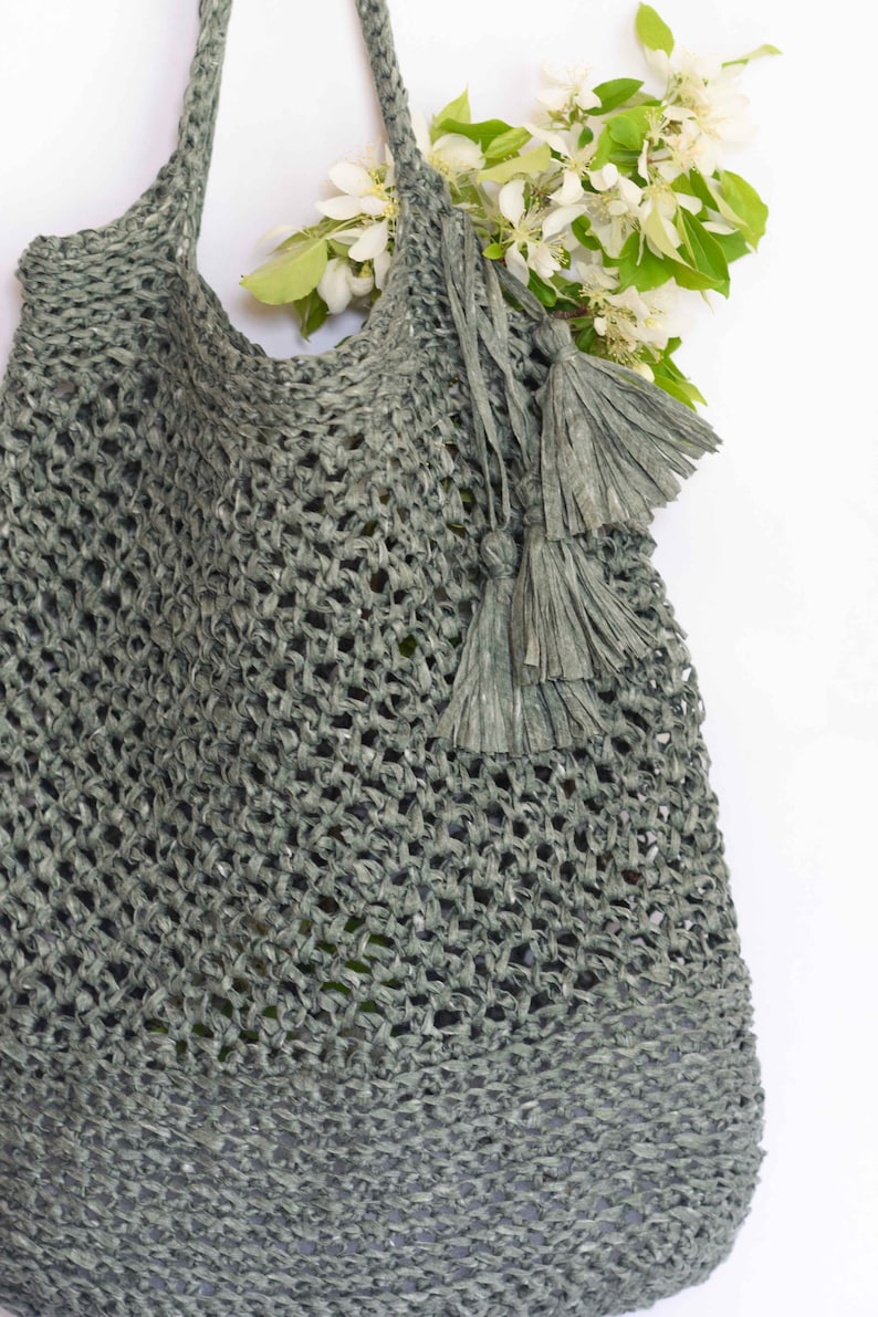 Crocheted Market Tote Pattern, Easy Bag Pattern, Palmetto Market Tote Pattern, Easy Purse Crochet Pattern, Summer Crocheted Bag Pattern image 2