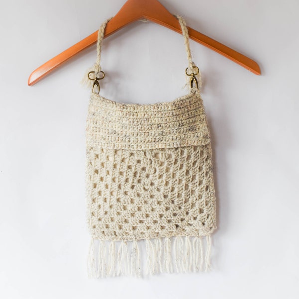 Fringed Crochet Bag Etsy