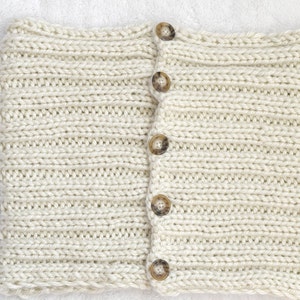 Giant Knit Cowl, Big Knit Scarf, Cream Knit Scar, Bulky Knit Cowl Pattern, Easy Knit Scarf Pattern, Big Knits Pattern image 3