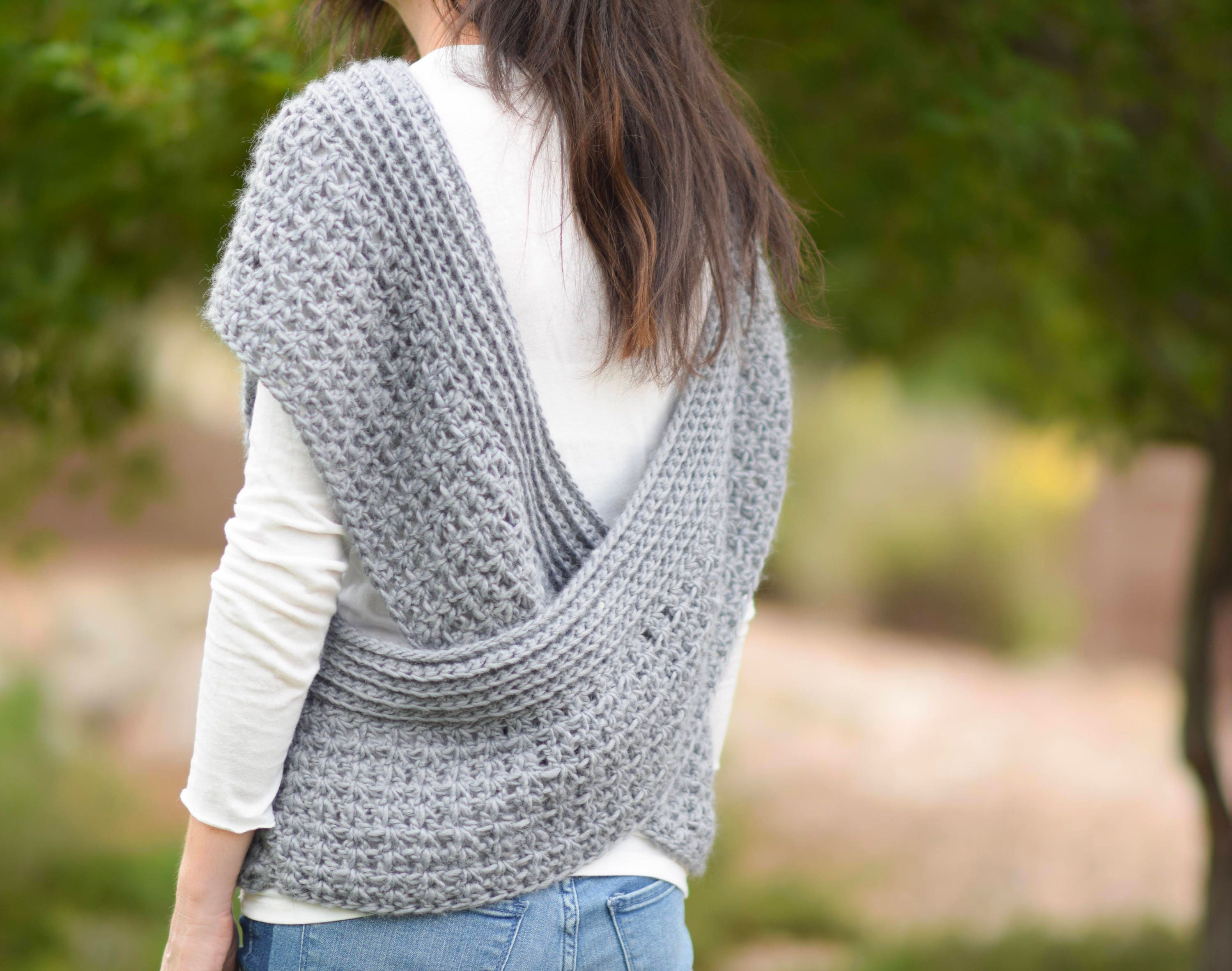 13+ Crochet Shrug Patterns Crocheted Shrug Pattern, Wrap Vest Pattern, Easy Crochet Vest
