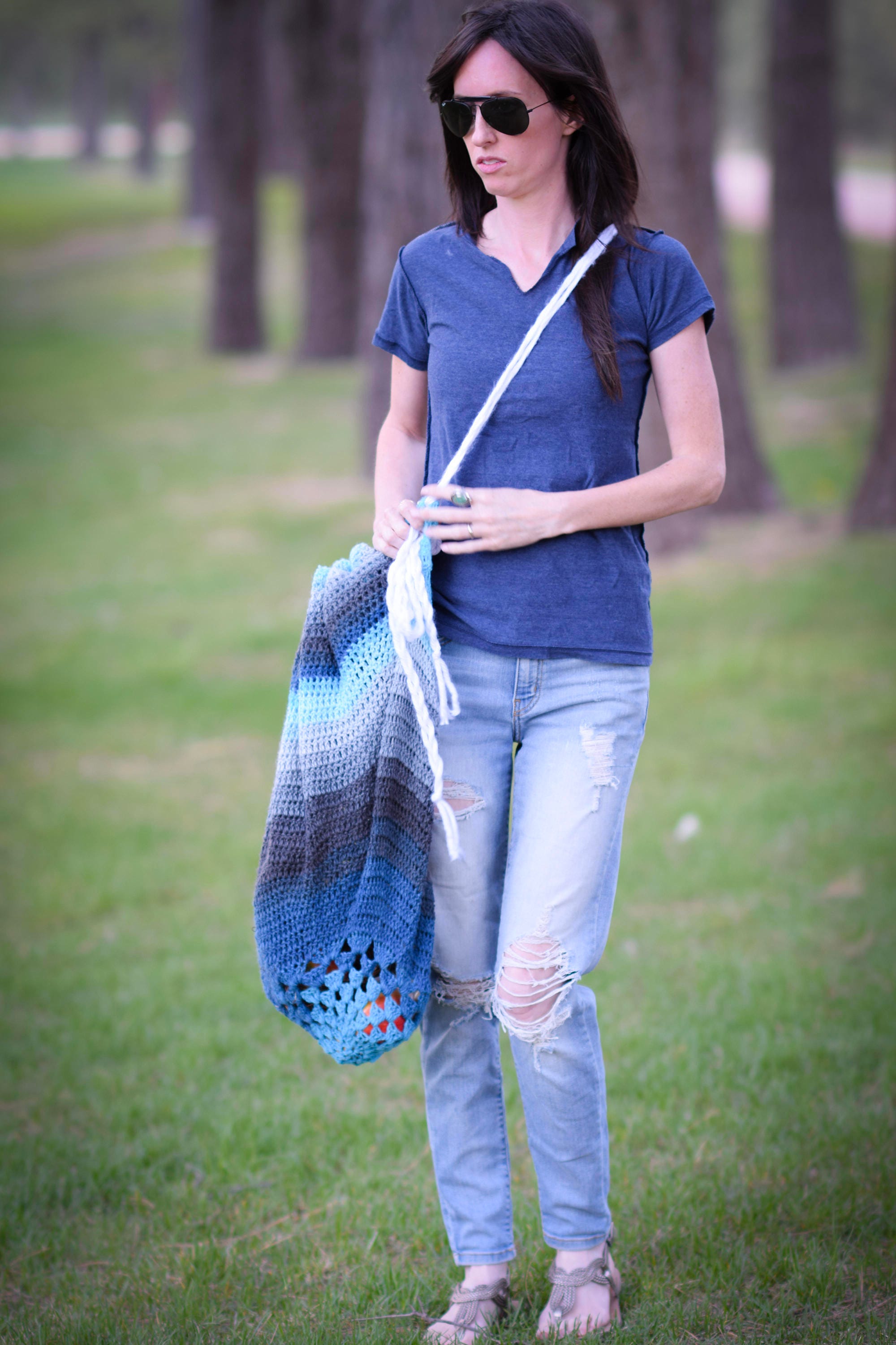 Blanket Bag Crochet Pattern Round Blanket Crochet Pattern Etsy