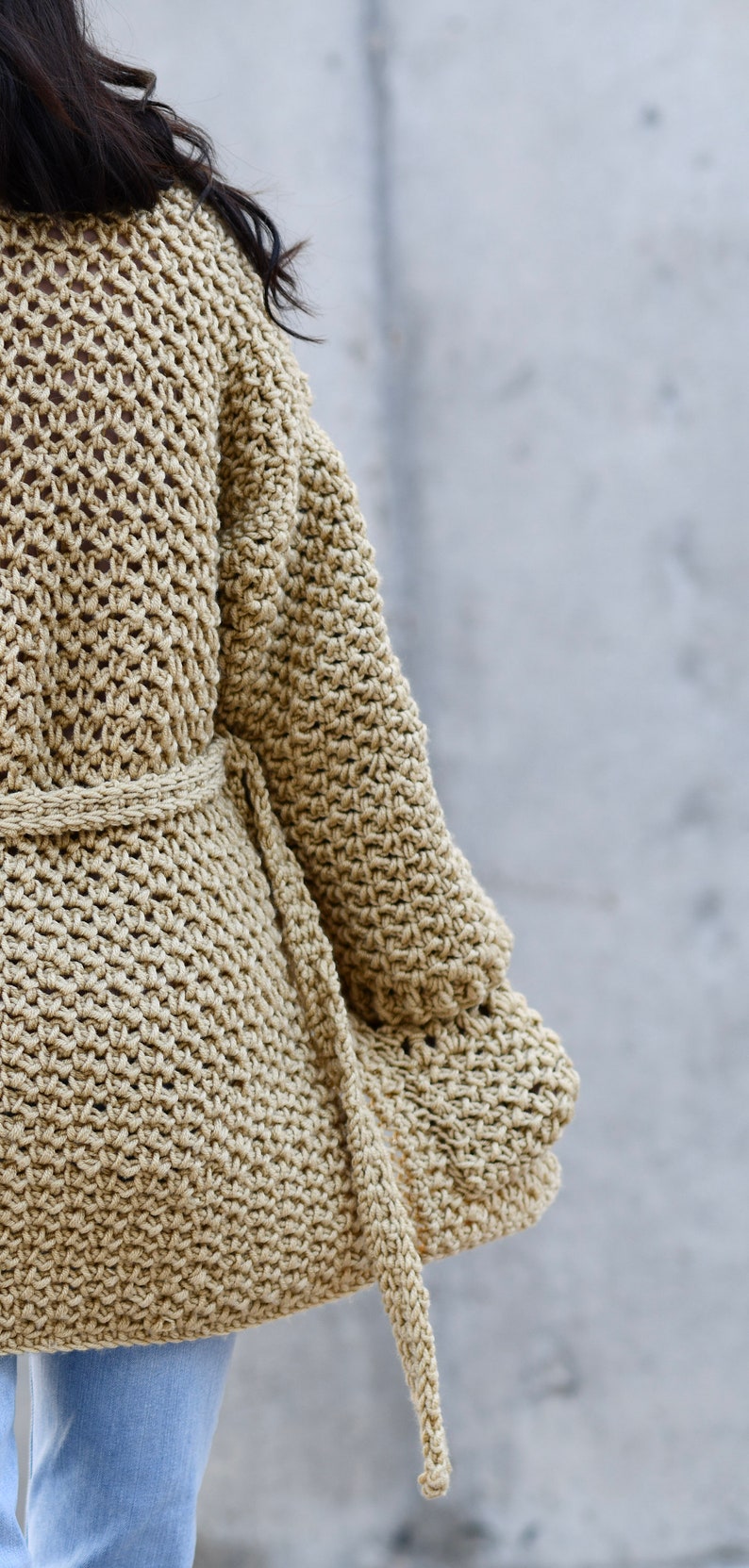 Sweatercoat Crochet Pattern Easy Cardigan Crochet Pattern Etsy