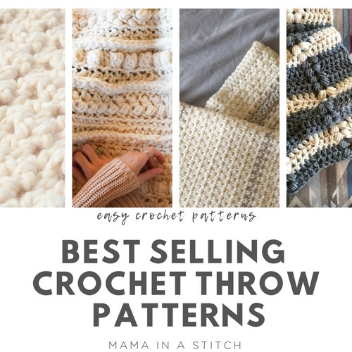 Best Selling Crochet Throw Blanket Patterns Collection of Etsy
