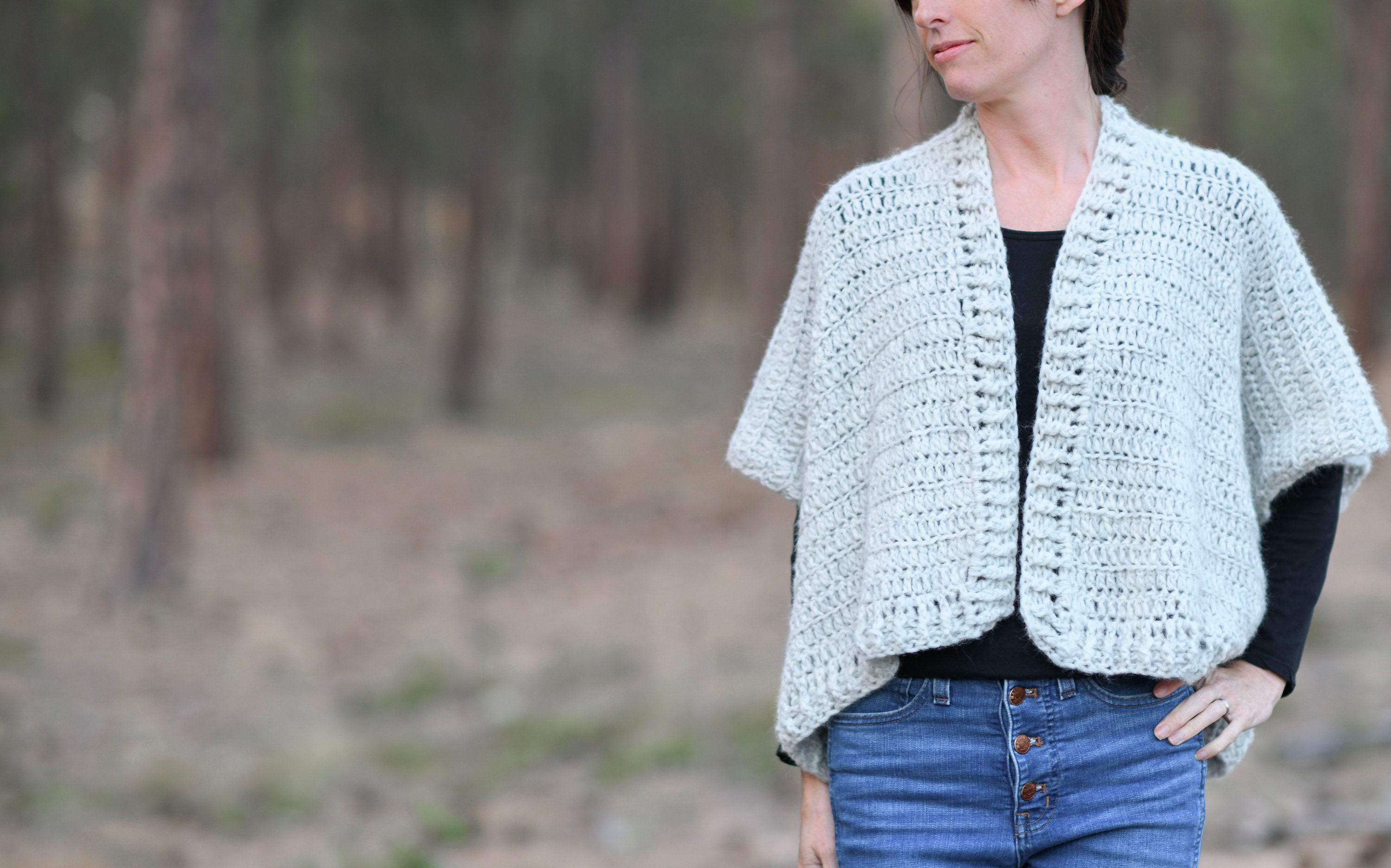 Cuddle Shawl Cardigan Crochet Pattern Beginner Crocheted Etsy UK