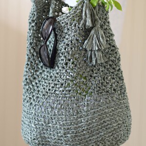 Crocheted Market Tote Pattern, Easy Bag Pattern, Palmetto Market Tote Pattern, Easy Purse Crochet Pattern, Summer Crocheted Bag Pattern image 3