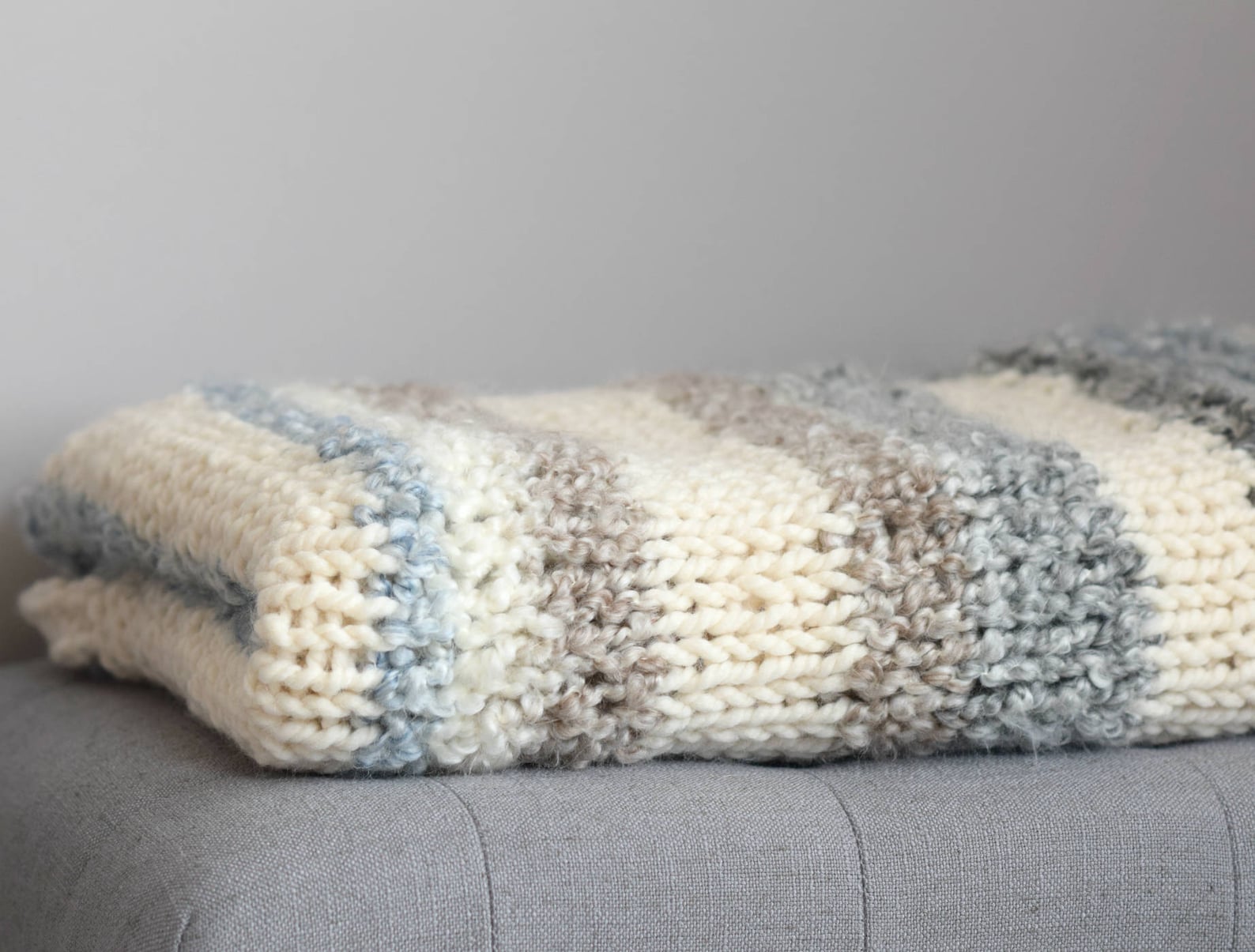 Quick Knit Throw Blanket Pattern Easy Knit Throw Blanket Etsy