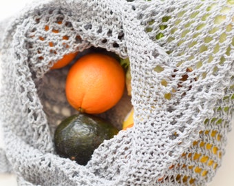 Eco Market String Bag Knitting Pattern, Plastic Bag Replacement