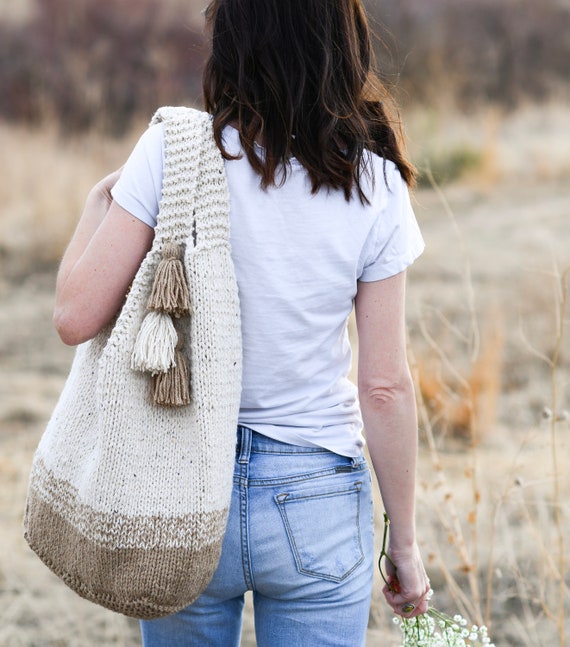 Slouchy Knit Tote Bag