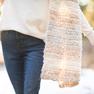 Juno Boucle Beginner Crochet Wrap Pattern, Easy Shawl Crochet Pattern, Chunky Shawl Crochet Pattern, Cream Shawl, Prayer Shawl, Modern Wrap image 1