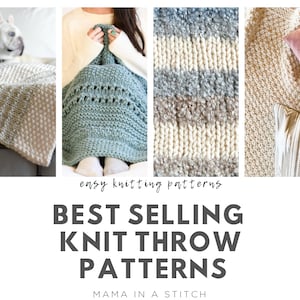 Top Knitting Blanket Pattern Collection, Easy Beautiful Knit Throw Patterns, Knitting Patterns for Blankets, Super Chunky Blanket, Beginner