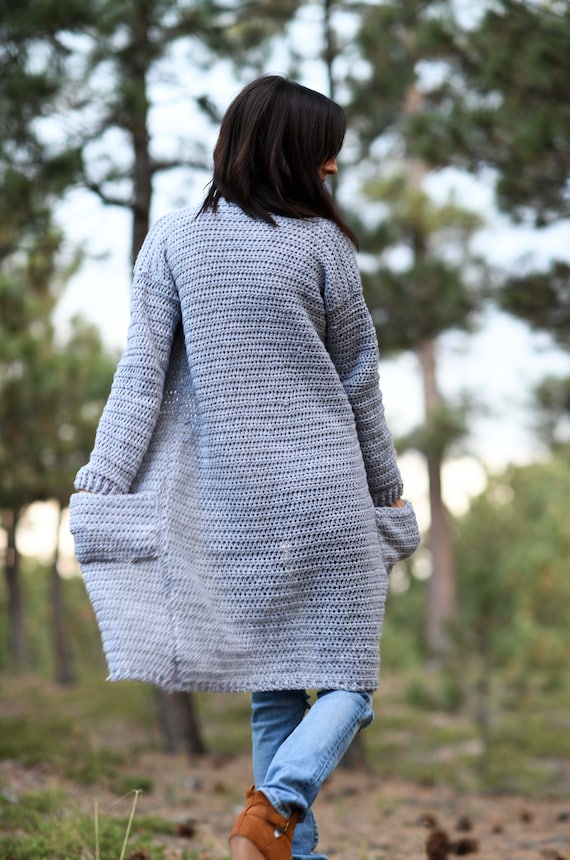 Long Crocheted Cardigan Autumn Duster Cardigan Crochet Pattern Easy Crocheted Sweater Pattern Cozy Sweater Crochet Pattern Etsy Canada