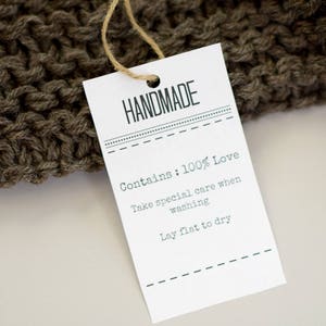 Handmade Labels, Printable Tags, Handmade Printable Tags, Hand Knit ...