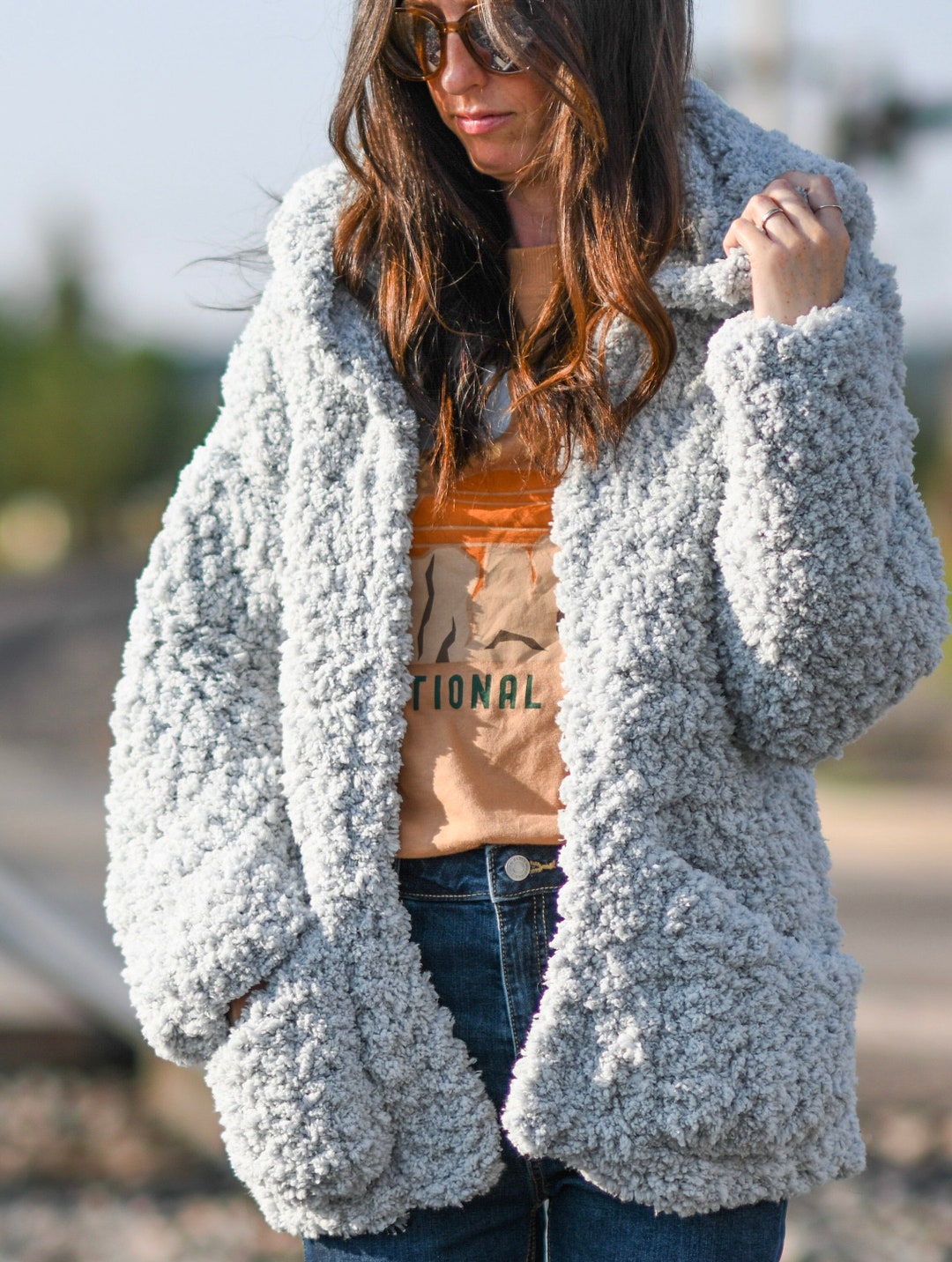 Sherpa jacket teddy top