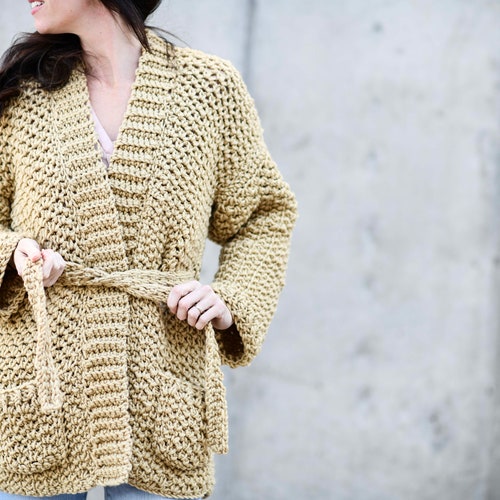 Sweater-coat Crochet Pattern Easy Cardigan Crochet Pattern - Etsy