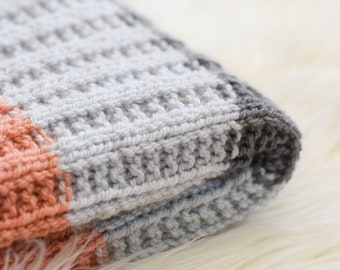 Mae Ribbed Blanket Knitting Pattern, Easy Knit Baby Blanket Pattern, Simple Lapghan, Wheelchair Blanket Knitting Pattern, Vintage, Beginner