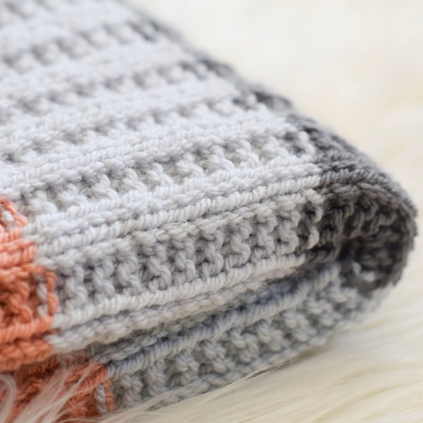 Mae Ribbed Blanket Knitting Pattern, Easy Knit Baby Blanket Pattern, Simple Lapghan, Wheelchair Blanket Knitting Pattern, Vintage, Beginner