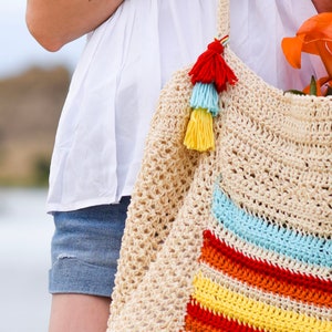 Summer Crochet Tote Pattern, Hobo Bag Pattern, Big Bag Crochet Pattern, Large Market Tote Pattern, Caribe Summer Bag Pattern, Easy Bag, image 3