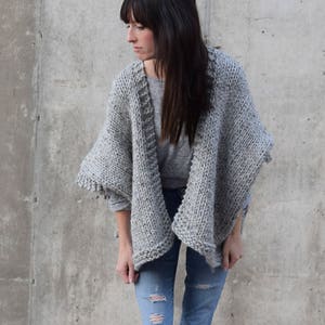 Knitting Pattern Kimono, Sweater Knitting Pattern, Telluride Knit Kimono Pattern, Easy Knit Cardigan Pattern, Beginner Sweater Pattern image 2