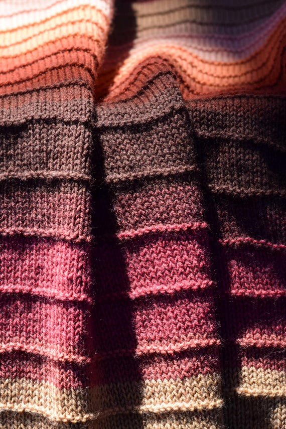 Golden Hour Easy Knit Blanket Pattern, Beginner Blanket Knitting Pattern, Mandala Baby Blanket Pattern, Fall Crochet Throw Pattern