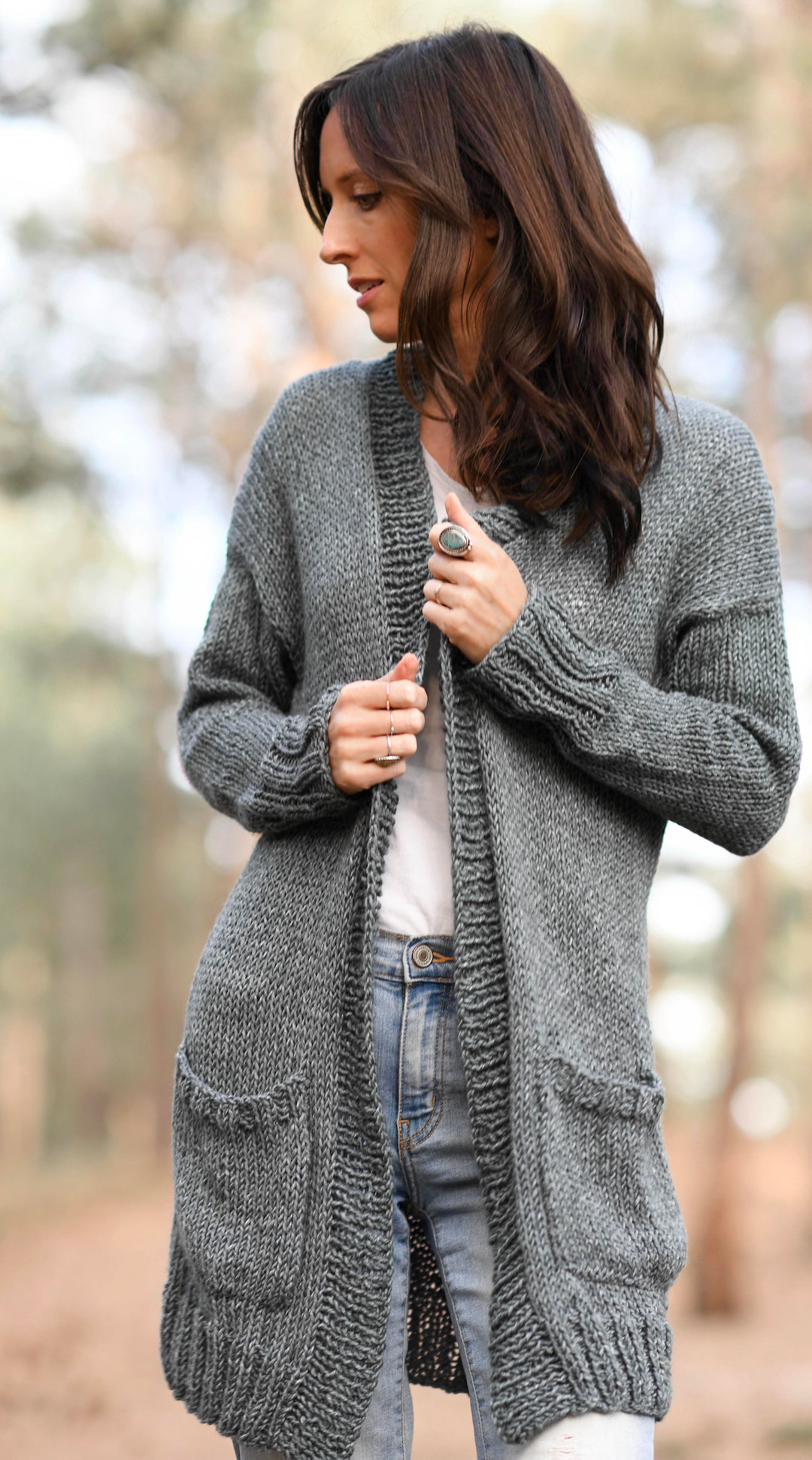 My Comfiest Cardigan Knitting Pattern, Easy Knitting Pattern Cardigan With  Pockets, Long Sweater Knitting Pattern, Beginner Knit Sweater -  Canada