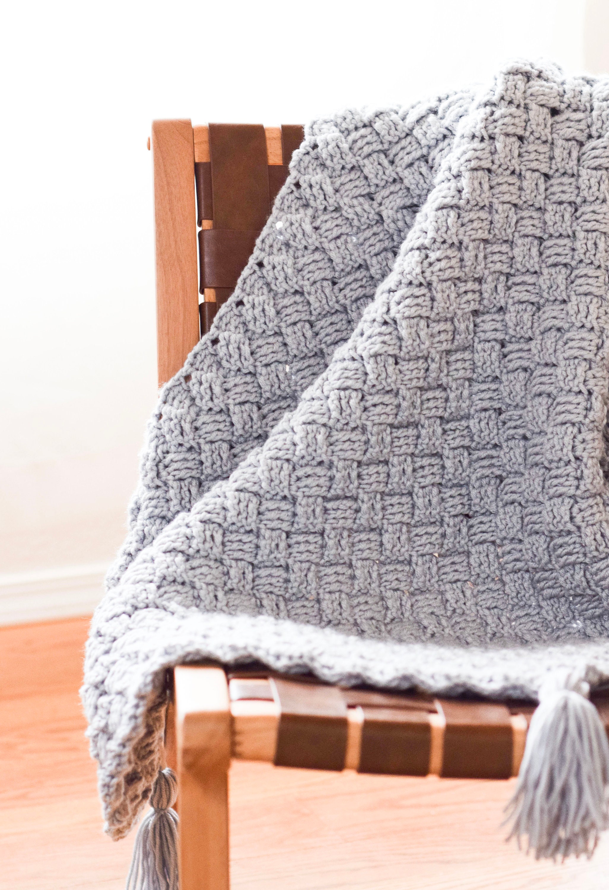 Diagonal Diamonds Basket Weave Crochet Throw Blanket Pattern Etsy