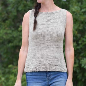 Sweater Knitting Pattern, Sleeveless Sweater Knitting Pattern, Easy Knitting Pattern, Easy Knit Top Patter, Summer Knitting pattern, Classic image 2