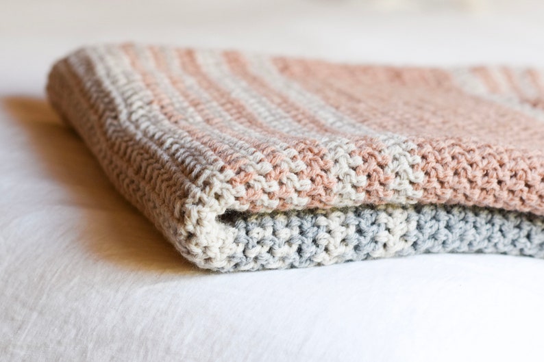 Equinox Blanket, Modern Striped Crochet Blanket Pattern, Beginner Crochet Blanket Pattern, Easy Blanket, Light Blanket, Baby, Lapghan image 2