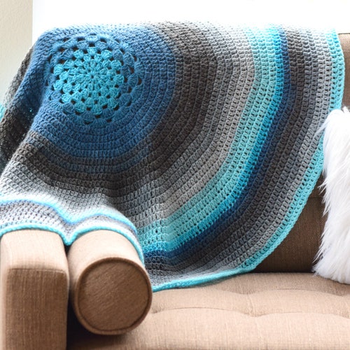 Blanket Bag Crochet Pattern Round Blanket Crochet Pattern Etsy