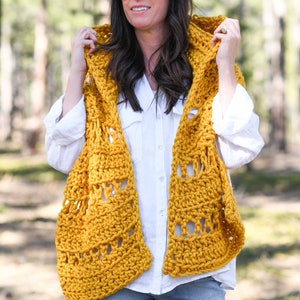 Hooded Scarf Crochet Pattern, Sun Kissed Hooded Wrap Crochet Pattern, Chunky Shawl Pattern, Shawl With Hood image 2