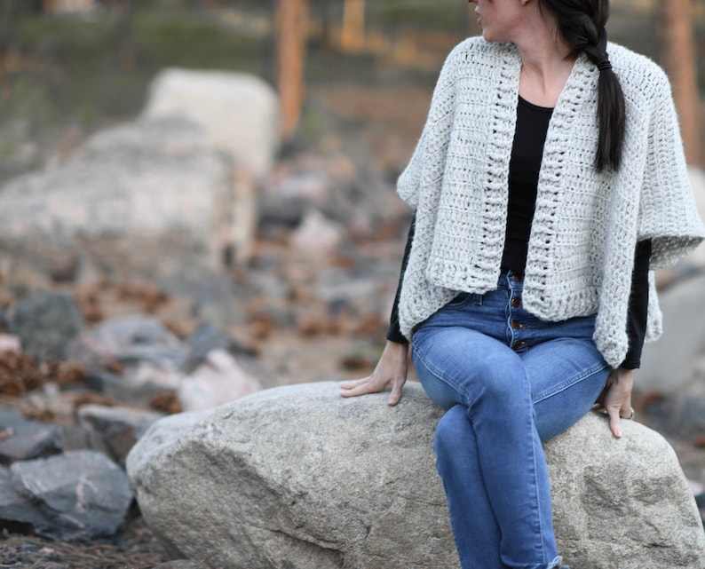 Cuddle Shawl Cardigan Crochet Pattern Beginner Crocheted Etsy