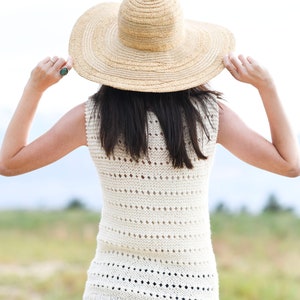 Garter & Eyelets Easy Sleeveless Top Knitting Pattern, Beginner Knitting Pattern Sweater, Cream Sweater Knitting Pattern, Summer Tank