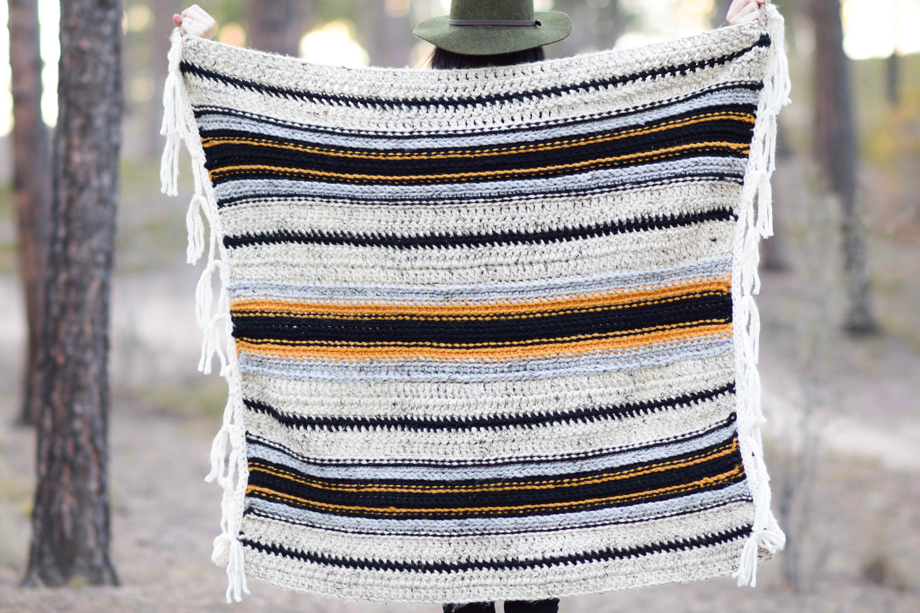 Mexican Serape Crocheted Blanket Crochet Pattern Southwest Blanket Crochet Pattern Striped Crochet Pattern Tribal Boho Lapghan Afghan Etsy