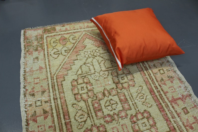 Small Turkish Rug, Vintage Rug 3x4, Kitchen Rug, Bedroom Rug, Entrway