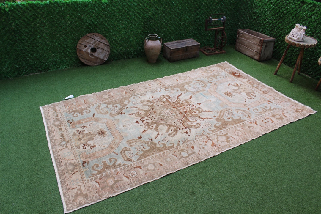 Vintage Turkish Area Rug Handmade Wool Kilim Runner Bohemian Etsy