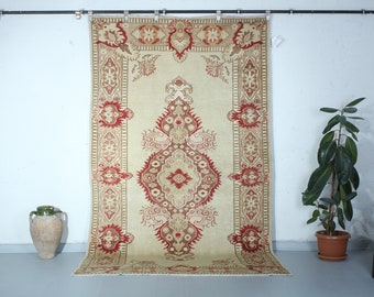 Vintage Handmade Wool Turkish Kilim Runner: Bohemian Tribal Rug