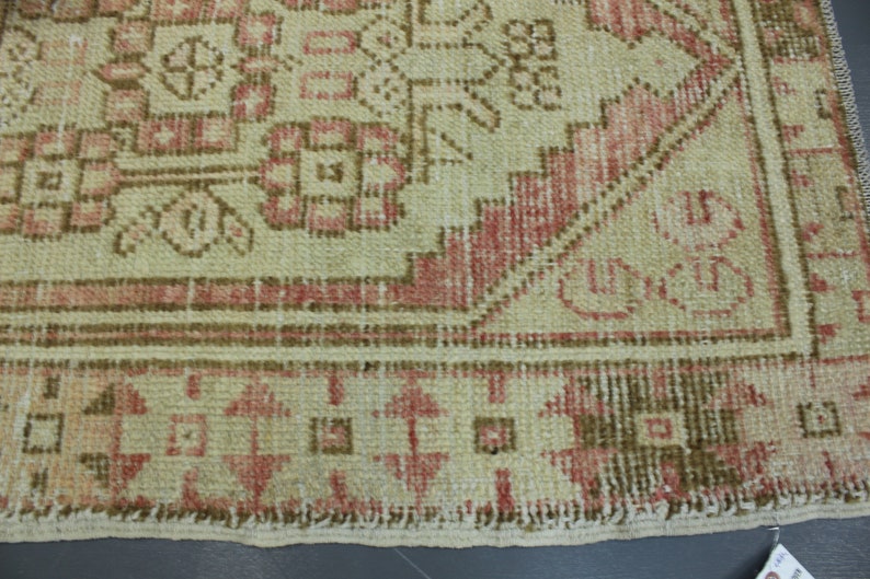 Small Turkish Rug, Vintage Rug 3x4, Kitchen Rug, Bedroom Rug, Entrway