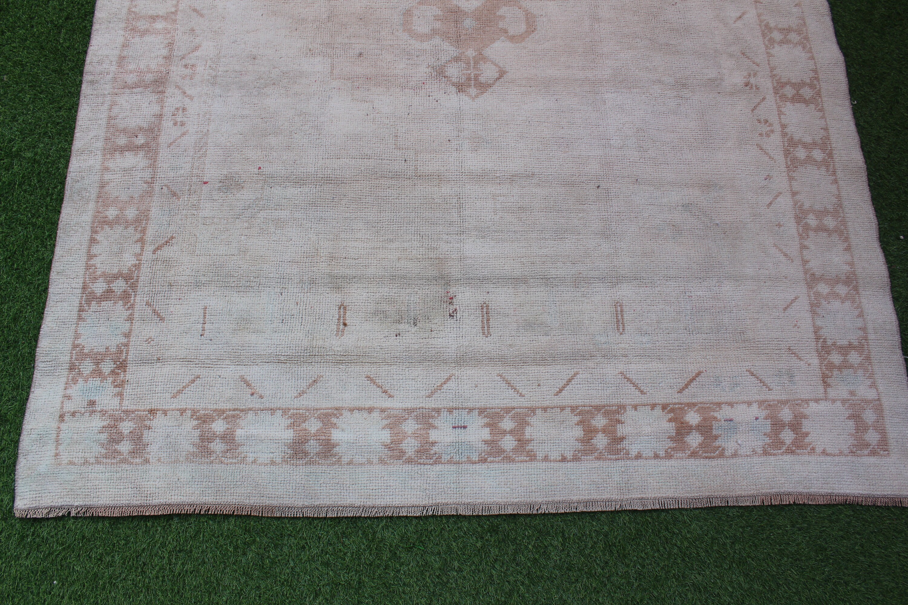 Muted oushak turkish rug home decoratıve beıge carpet size Etsy