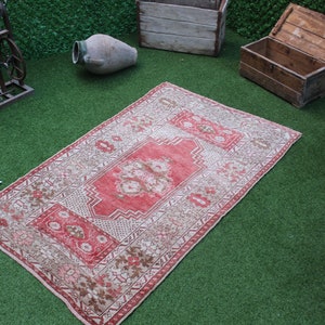 Vintage Turkish Wool Rug Runner: Handmade Bohemian Tribal Decor