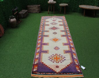 Vintage Oushak Runner Matta: Turkisk halldekor