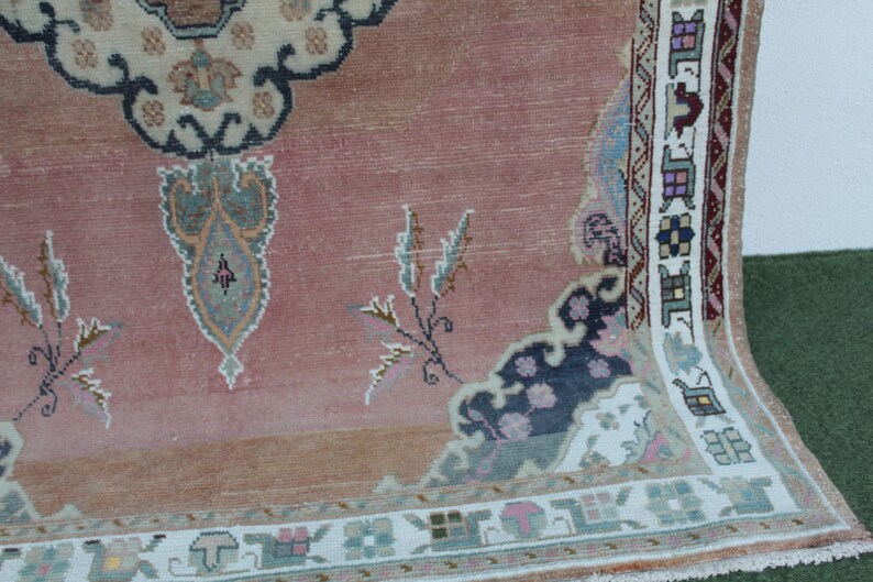 Large Bedroom Rug, Turkish Rug 6x8, Blue Area Rug, Oriental Home Decor