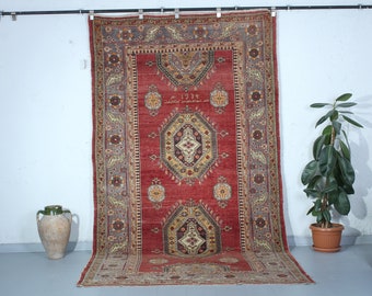 Handmade Wool Turkish Oushak Rug: Antique Home Decor
