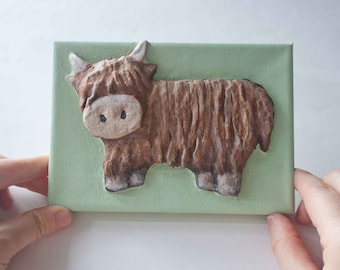 Highland Cow 3D Picture Craft Kit for Children and Adults. Suitable for beginners