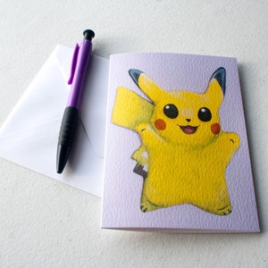 Pikachu Pokemon Inspired Greetings Card image 2