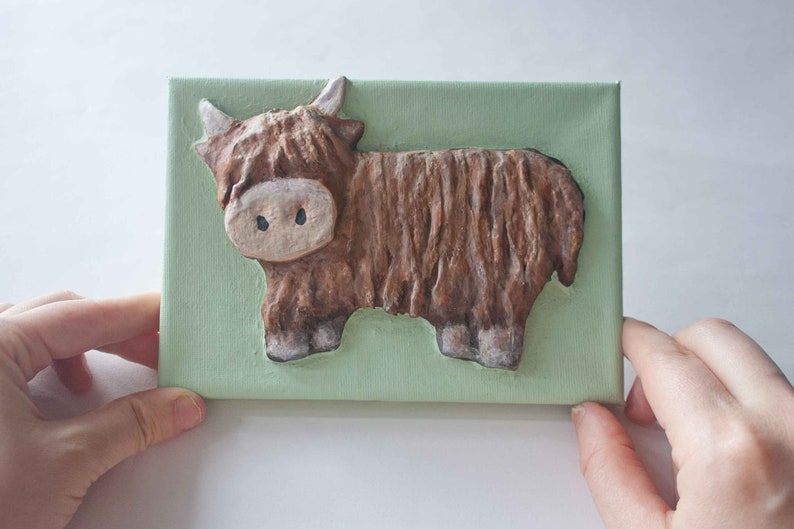 DIY Highland Cow Picture Arts and Craft Kit for Children and Etsy