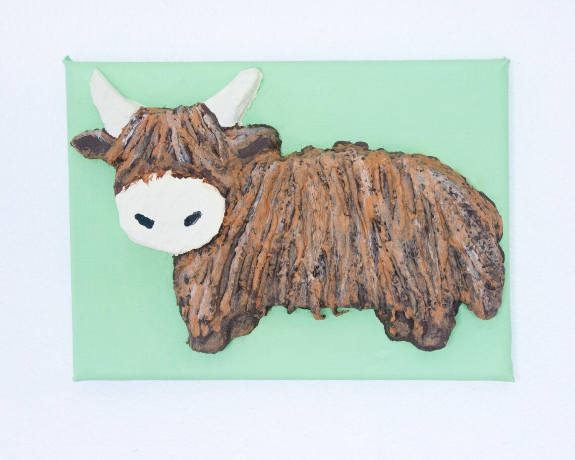 DIY Highland Cow Picture Arts and Craft Kit for Children and Etsy