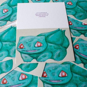 Bulbasaur Pokemon Inspired Greetings Card image 7